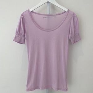 STEPHANIE B PIMA COTTON LAVENDER TSHIRT 0416 SMALL